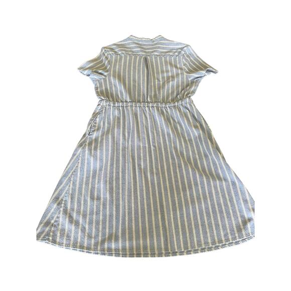 Robert Louis Light Wash Denim Style & White Stripe Dress SzL - Picture 8 of 9
